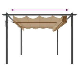 Tonnelle de jardin 3012227 Taupe - Profondeur : 400 cm