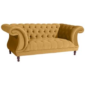 Ivette Sofa 2-Sitzer Gelb - Textil - Holz teilmassiv - 200 x 80 x 100 cm