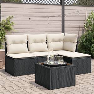 Gartensitzgruppe K4984(5-tlg) Schwarz - Massivholz - 69 x 117 x 172 cm