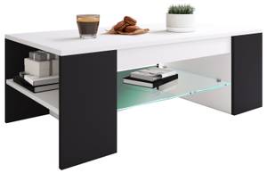 Table basse Tunas Noir - Verre blanc