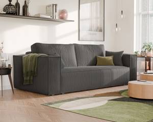 Sofa Bali Grau - Holzwerkstoff - 255 x 59 x 105 cm