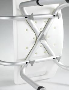 Badhocker mit Rückenlehne 130kgTragkraft Weiß - Kunststoff - 84 x 90 x 52 cm