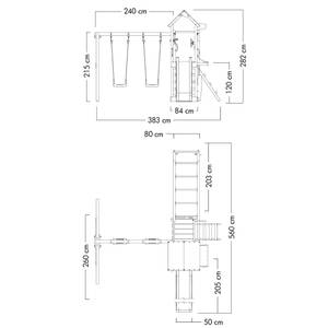 Spielturm Smart Baboon Rot