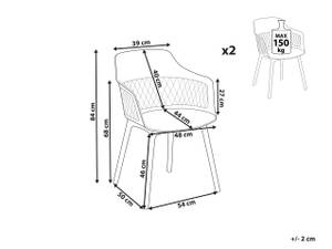 Chaise de salle à manger ALMIRA Noir