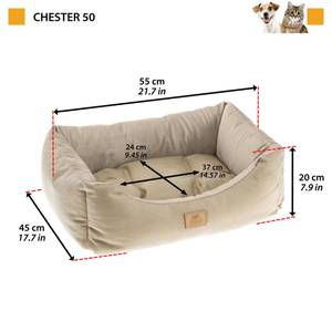 Lit pour chien 3007367 Beige - Textile - 45 x 20 x 55 cm