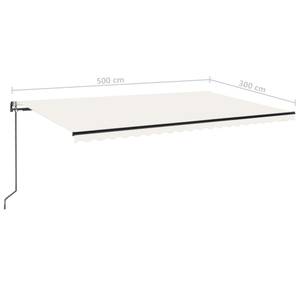 Markise 3007206-1 Creme - Tiefe: 500 cm