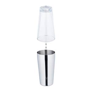 Boston Cocktail Shaker Silber - Glas - Metall - 9 x 29 x 9 cm