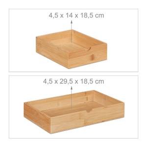 Schreibtisch Organizer 3 Schubladen Braun - Weiß - Bambus - Holzwerkstoff - 33 x 14 x 21 cm