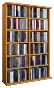Holz CD DVD Stand Regal Schrank  Ronul Braun - Holzwerkstoff - 60 x 92 x 18 cm