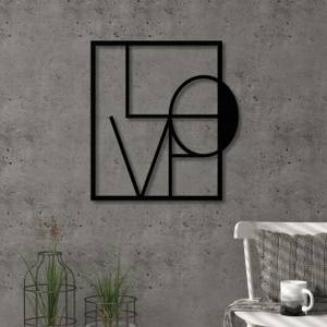 LOVE Wanddekoration METALL - Matte Braun - Metall - 43 x 46 x 2 cm