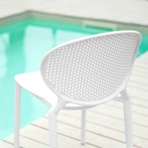 Chaise de jardin lot de 4 2471 Blanc