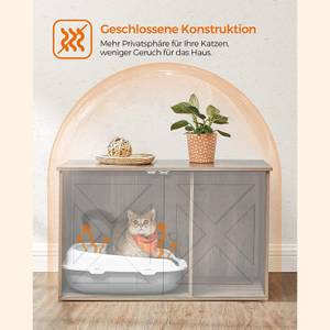 Katzenklo-Schrank Nouakchott Grau - Holzwerkstoff - 53 x 50 x 80 cm