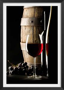 Affiche cuisine vin rouge 60 x 40 cm - Bois manufacturé