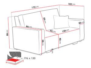 Schlafsofa Viva Star III Grau