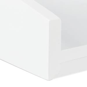 Bac à lettres en bambou blanc Blanc - Bambou - 25 x 6 x 33 cm