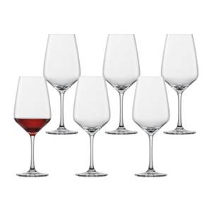 Rotweingläser Taste 6er Set Glas - 9 x 23 x 9 cm