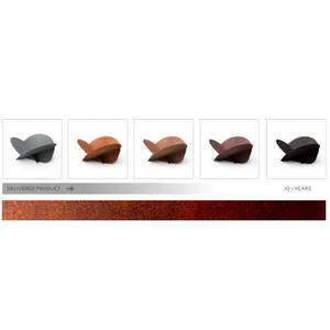 Brasero acier corten L75 x l75 x H35 cm Marron - Métal - 75 x 35 x 75 cm