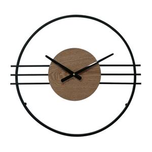 Horloge murale Withania Noir - Bois manufacturé - 5 x 50 x 50 cm