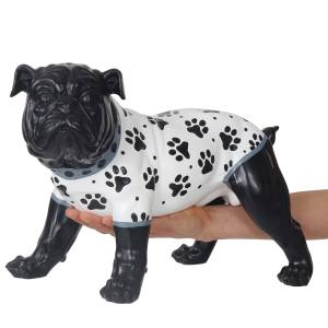 Deko Figur Bulldogge Schwarz - Stein - 21 x 25 x 19 cm