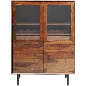 Vitrine Ravello I Marron - Bois massif - 100 x 140 x 45 cm