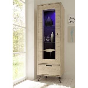 Vitrine Palma Beige - Bois manufacturé - 50 x 177 x 56 cm