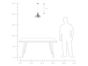 Pendelleuchten WILTZ Grau - Glas - 20 x 120 x 20 cm