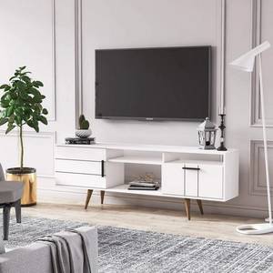 TV-Schrank Termini weiß Weiß - Holzwerkstoff - 180 x 64 x 37 cm