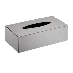 Kosmetiktücher Box Edelstahl silber Silber - Metall - 25 x 7 x 13 cm