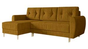 Ecksofa Palermo L Cord Gelb