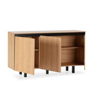 Buffet Molina 3 portes Marron - Bois manufacturé - 150 x 85 x 40 cm