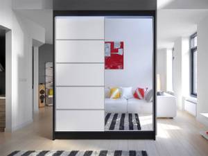 Kleiderschrank Camino III mit Led Glas Schwarz