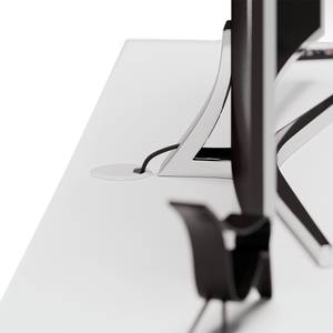 Lowboard „Helvin“ Weiß Weiß - Holz teilmassiv - 119 x 26 x 30 cm