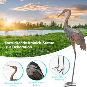 Outsunny Gartenfigur 2er Set Gartenstatue Kraniche, 72,5/74 Cm, (Outdoor-Ornament, 2 St., Skulptur), Gartendeko Für Balkon, Terrasse