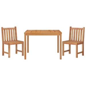 Salle à manger (lot de 3) 3007530-1 Marron - Bois massif - Bois/Imitation - 110 x 77 x 110 cm