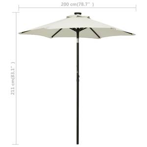 Parasol 3007814 Blanc - Métal - Textile - 200 x 211 x 200 cm