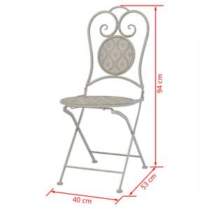 Bistro-Set (3-teilig) 294141 Grau