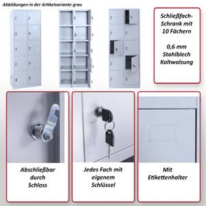 Aktenschrank L58 Grün - Metall - 70 x 185 x 40 cm