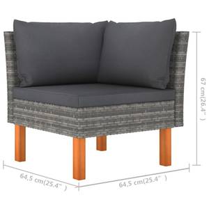 Garten-Sofa-Set (4-teilig) 3009634-1 Grau