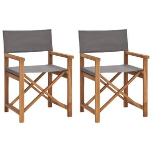 Regiestuhl (2er Set) 3143629 Grau - Massivholz - Holzart/Dekor - 57 x 85 x 54 cm