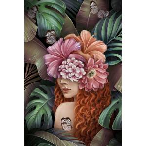 Tableau mural femme nature 30 x 45 cm