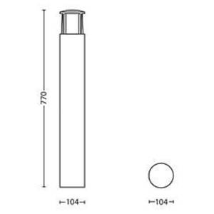 Wegeleuchte Stock Höhe: 77 cm