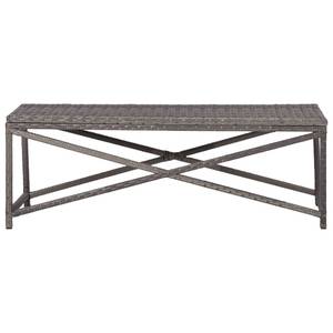 Gartenbank 3000274 Grau - Metall - Polyrattan - 120 x 43 x 40 cm