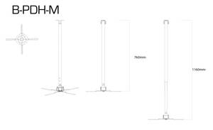 Beamer-Halterung B-PDH Höhe: 76 cm