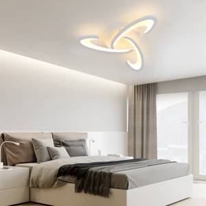 Modern LED Deckenleuchte Weiß - Metall - 53 x 7 x 53 cm