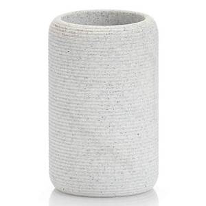 Zahnbürstenbehälter, Polyresin Grau - Keramik - 8 x 12 x 8 cm