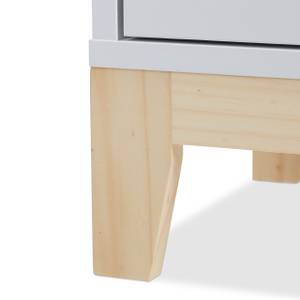 Badezimmerschrank mit 2 Schubladen Braun - Weiß - Holzwerkstoff - 32 x 98 x 28 cm