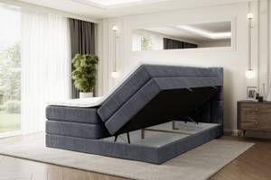 Boxspringbett MIAMI KING Steingrau - Breite: 160 cm