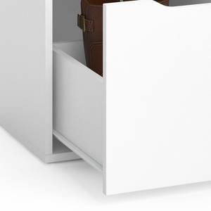 Coffre-siège Ruben blanc Blanc - Bois manufacturé - 40 x 40 x 40 cm