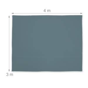 Voile d'ombrage rectangulaire gris 400 x 300 cm