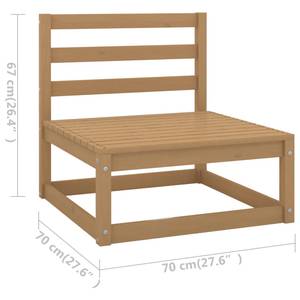 Garten-Lounge-Set (9-teilig) 3009751-1 Braun - Massivholz - Holzart/Dekor - 70 x 67 x 70 cm